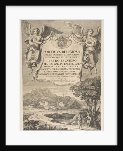 Title Page for Porticus Religiosa by Nicolas Pitau (attributed to)