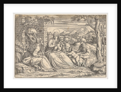 The Holy Family with saints Elizabeth and John, ca. 1550 by Nicolò Boldrini (attributed to)