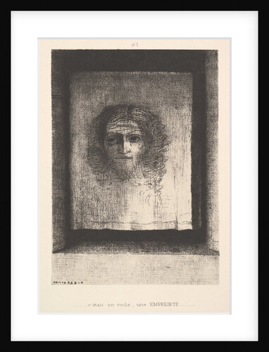 A Veil, a Printed Image, 1891 by Odilon Redon