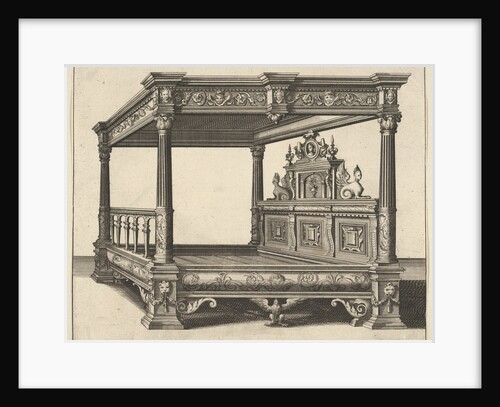 Canopy Bed from 'Verscheyden Schrynwerck' ['Plusieurs Menuiseries'], 1658 by Paul Vredeman de Vries