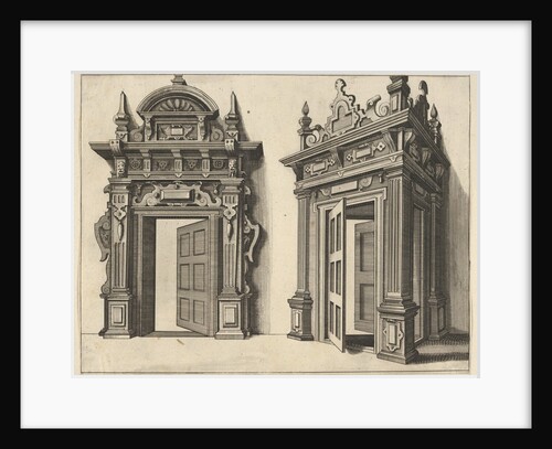 Two Wooden Portals from 'Verscheyden Schrynwerck' ['Plusieurs Menuiseries'], 1658 by Paul Vredeman de Vries