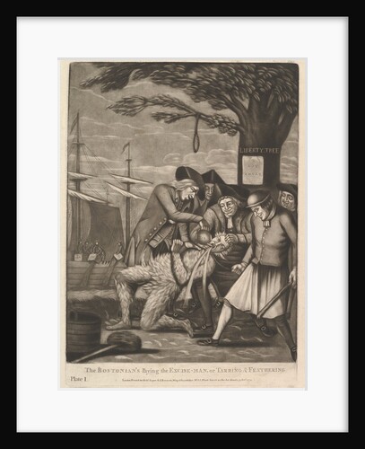 The Bostonians Paying the Excise-Man, or Tarring & Feathering, October 31, 1774 by Philip Dawe (attributed to)