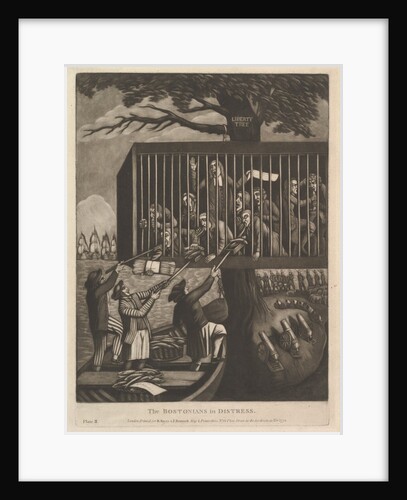 The Bostonians in Distress, November 19, 1774 by Philip Dawe (attributed to)