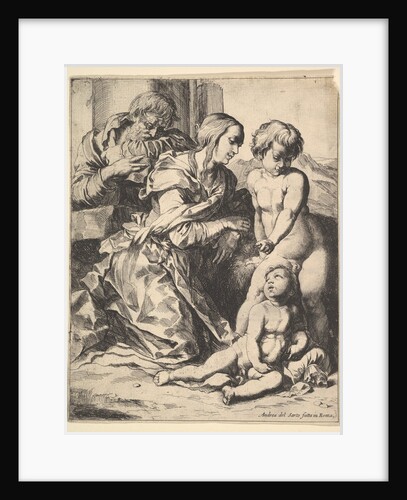 Virgin kneeling before Christ, 1610-42 by Pierre Brebiette