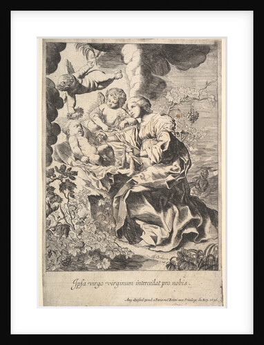 Virgin and child with angels, 1636 by Pierre Brebiette
