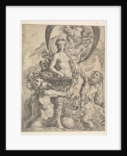Jupiter, Pluto, and Neptune Offering their Riches to Fortune, 1624 by Pierre Brebiette