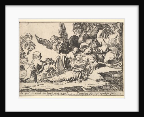 Angels Giving Fruit to the Sleeping Holy Family, 1610-42 by Pierre Brebiette