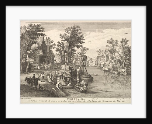 Sea Port after the painting in the collection of Madame la Comtesse de Verrue by Pierre Francois Beaumont