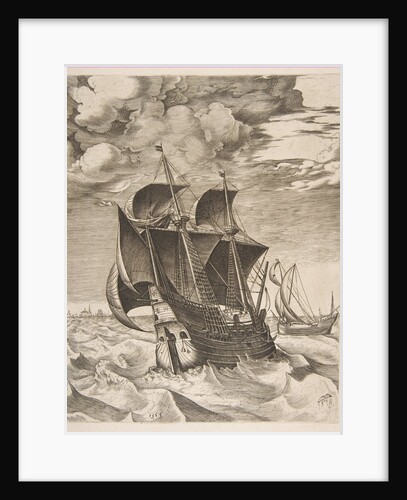 A Dutch Hulk and a Boeier from The Sailing Vessels, 1565 by Frans Huys/Cornelis Cort