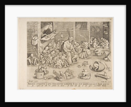 The Ass at School, 1557 by Pieter van der Heyden