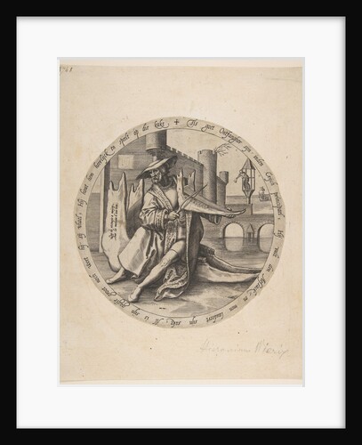 The Rich Man Playing Violin on a Jaw Bone, ca. 1568 by Jan Wierix