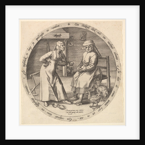 The Scolding Woman and the Cackling Hen, ca. 1568 by Jan Wierix