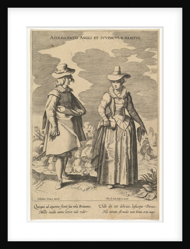 Adolescentis Angli et Iuvenculae Habitus, from Fashions of Different Nations by Pieter de Jode I