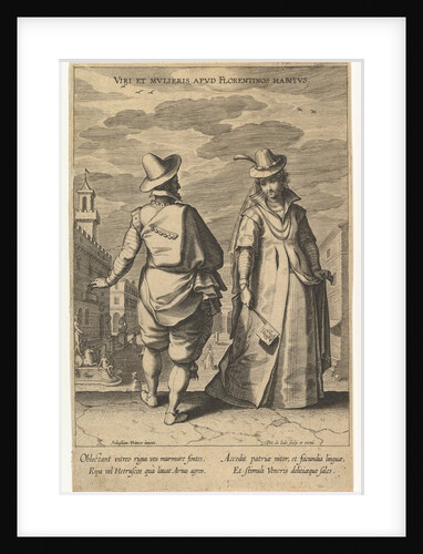 Viri et Mulieris apud Florentinos Habitus, from Fashions of Different Nations by Pieter de Jode I