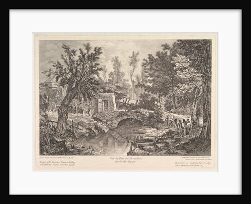 View of the Lavandieres Bridge at the Peasant House, mid-18th century by Quentin Pierre Chedel