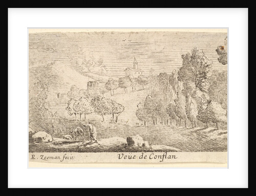 Veüe de Conflans, mid-17th century by Reinier Zeeman