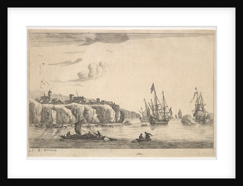 Seaport with Village on a Cliff, 17th century by Reinier Zeeman