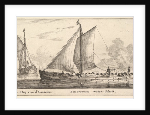 A 'Watership' Carrying Water for Salt Works and Another One Carrying Water for the…, 17th century by Reinier Zeeman