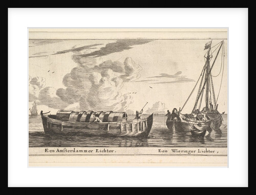 An Amsterdam Lighter and a Wieringer, 17th century by Reinier Zeeman