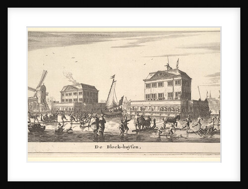 Winter Scene at the Blockhouse in Amsterdam, 17th century by Reinier Zeeman