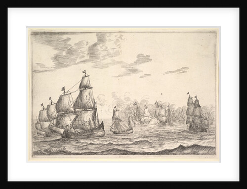 Naval Battle Scene, 17th century by Reinier Zeeman