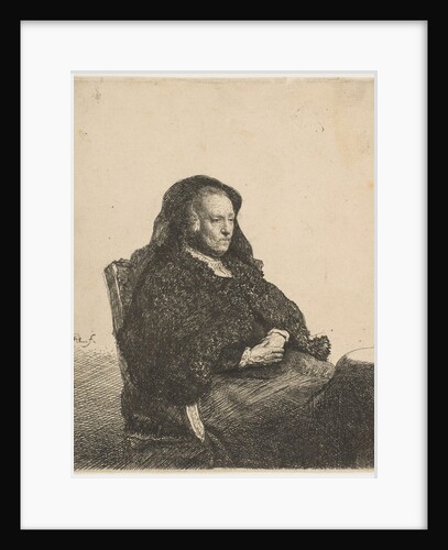 The Artist's Mother Seated at a Table Looking Right: Three-Quarter Length, ca. 1631 by Rembrandt Harmensz van Rijn