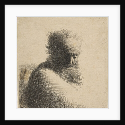 Bust of an Old Bearded Man Looking Down, Three-Quarters Right, 1631 by Rembrandt Harmensz van Rijn