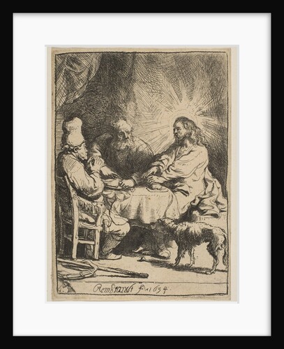 Christ at Emmaus: The Smaller Plate, 1634 by Rembrandt Harmensz van Rijn