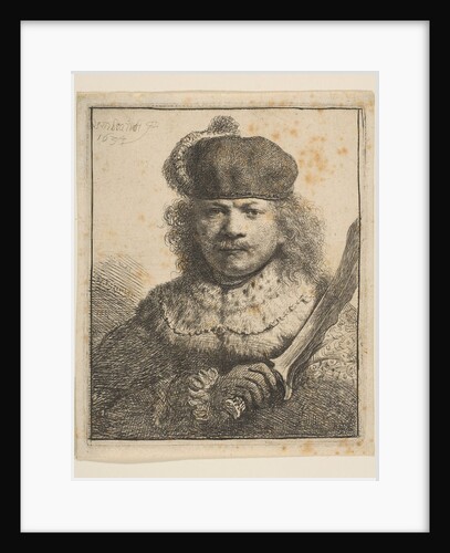 Rembrandt with Raised Sabre, 1634 by Rembrandt Harmensz van Rijn