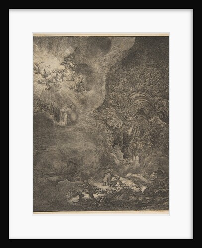 The Angel Appearing to the Shepherds by Rembrandt Harmensz van Rijn