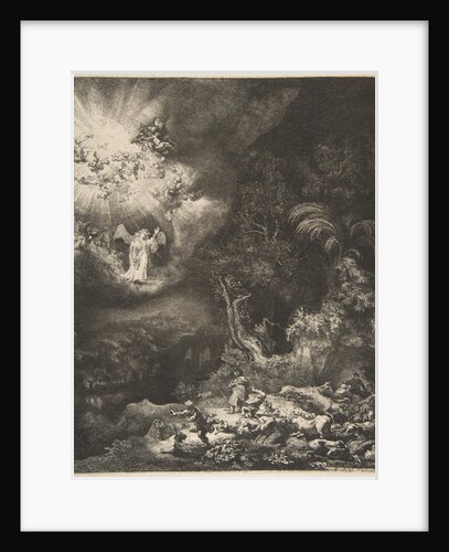 The Angel Appearing to the Shepherds, 1634 by Rembrandt Harmensz van Rijn