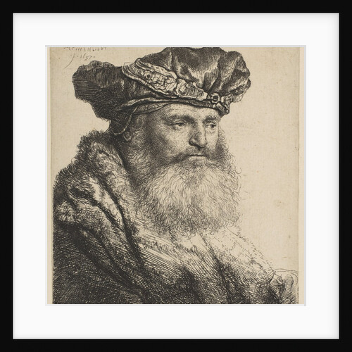 Bearded Man in a Velvet Cap with a Jewel Clasp, 1637 by Rembrandt Harmensz van Rijn