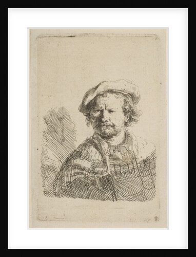 Self-Portrait in a Flat Cap and Embroidered Dress, ca. 1642 by Rembrandt Harmensz van Rijn