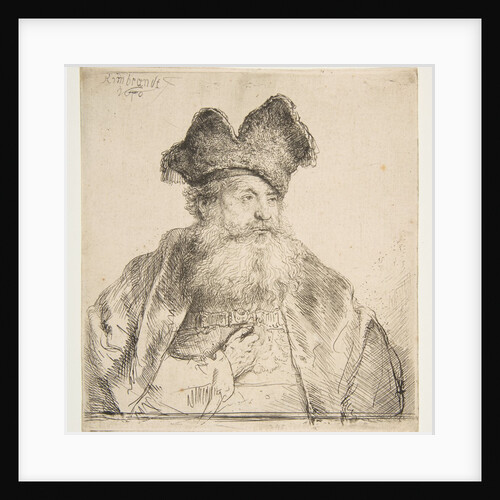 Old Man with a Divided Fur Cap by Rembrandt Harmensz van Rijn