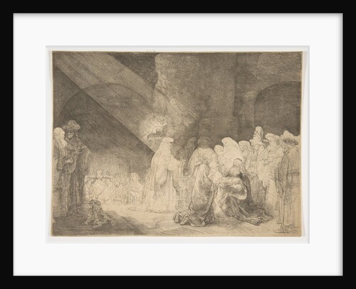The Presentation in the Temple: Oblong Plate by Rembrandt Harmensz van Rijn