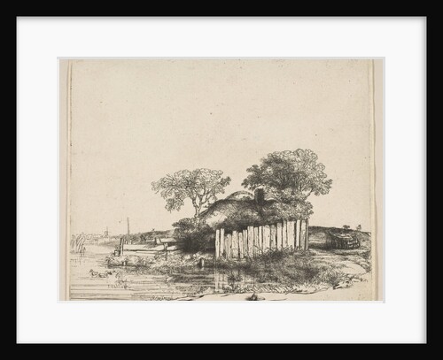 Cottage with a White Paling, 1648 by Rembrandt Harmensz van Rijn