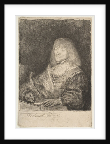 Man at a Desk Wearing a Cross and Chain, 1641 by Rembrandt Harmensz van Rijn