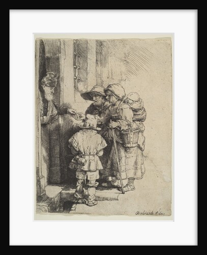 The Blind Hurdy-Gurdy Player and Family Receiving Alms, 1648 by Unknown