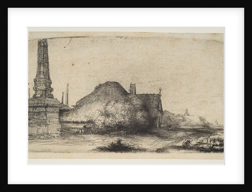 Cottage and Boundary Post on the Spaarndammerdijk, ca. 1650 by Rembrandt Harmensz van Rijn