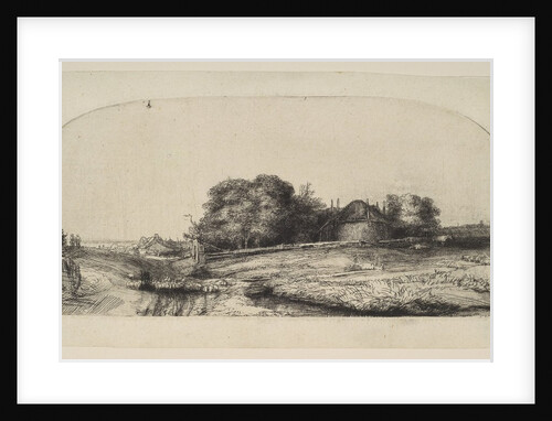 Landscape with a Hay Barn and a Flock of Sheep, 1652 by Rembrandt Harmensz van Rijn