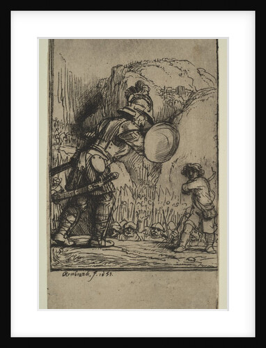 David and Goliath, 1655 by Rembrandt Harmensz van Rijn