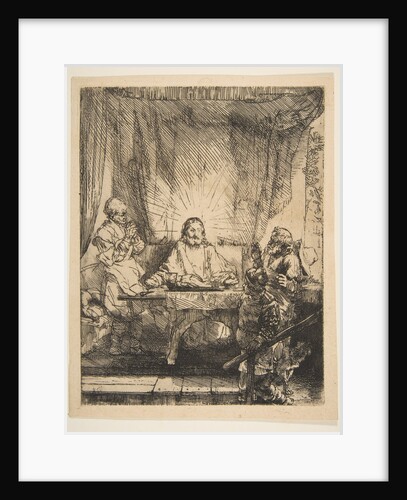 Christ at Emmaus: The Larger Plate, 1654 by Rembrandt Harmensz van Rijn