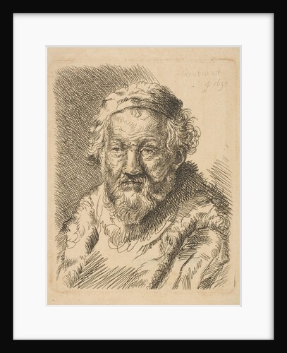 Bust of an Old Man in a Coat and Fur Collar by Workshop of Rembrandt