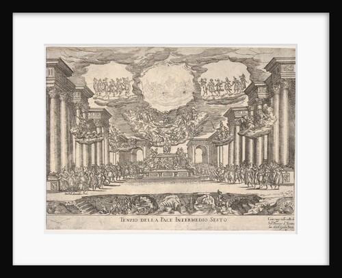 Sixth interlude: temple of peace, from the series 'S…, 1608 by Remigio Cantagallina