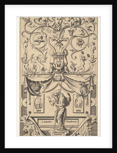 Panel with figure of Saturn, plate 1, ca. 1550-65 by Rene Boyvin