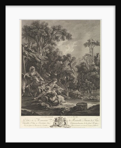 Les Villagois à la Pêche, 18th century by Rene Gaillard