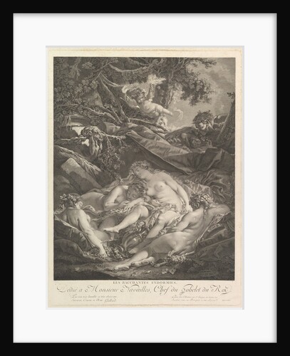 Les Bacchantes Endormies, 18th century by Rene Gaillard
