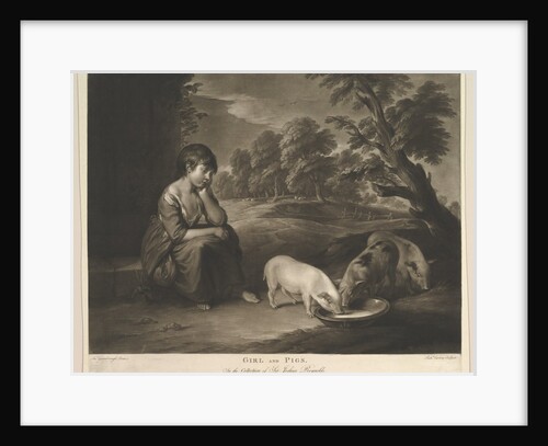 Girl and Pigs, 1783 by Richard Earlom