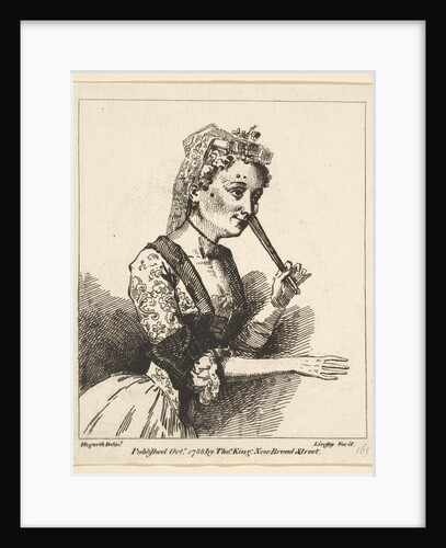 Surprised Woman from Hogarth's 'Morning', October 1788 by Richard Livesay