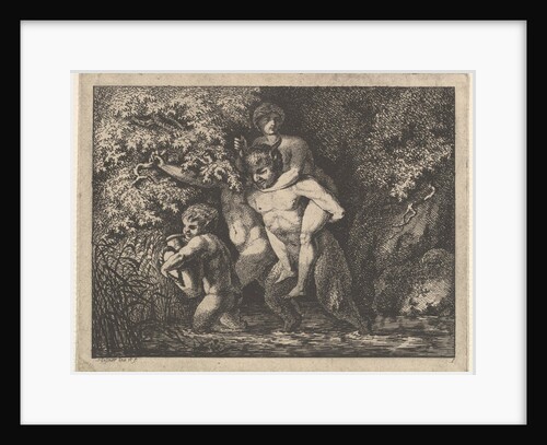 Satyr family, on the move, 18th Century by Salomon Gessner